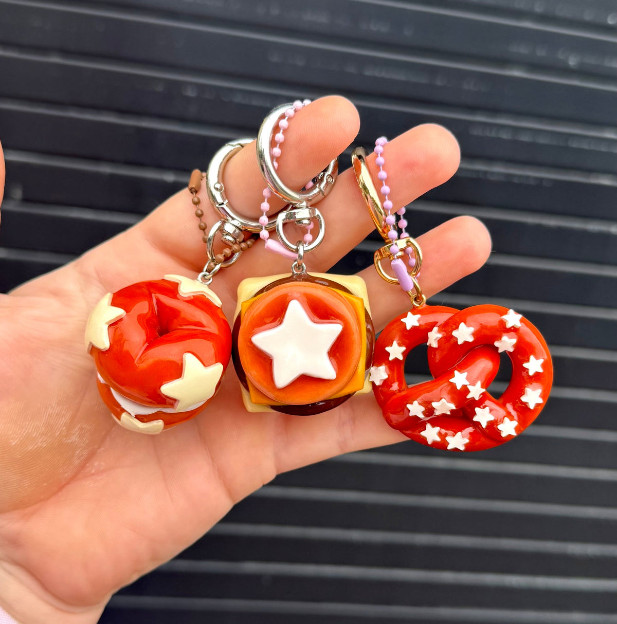 Starry Pretzel Keychain
