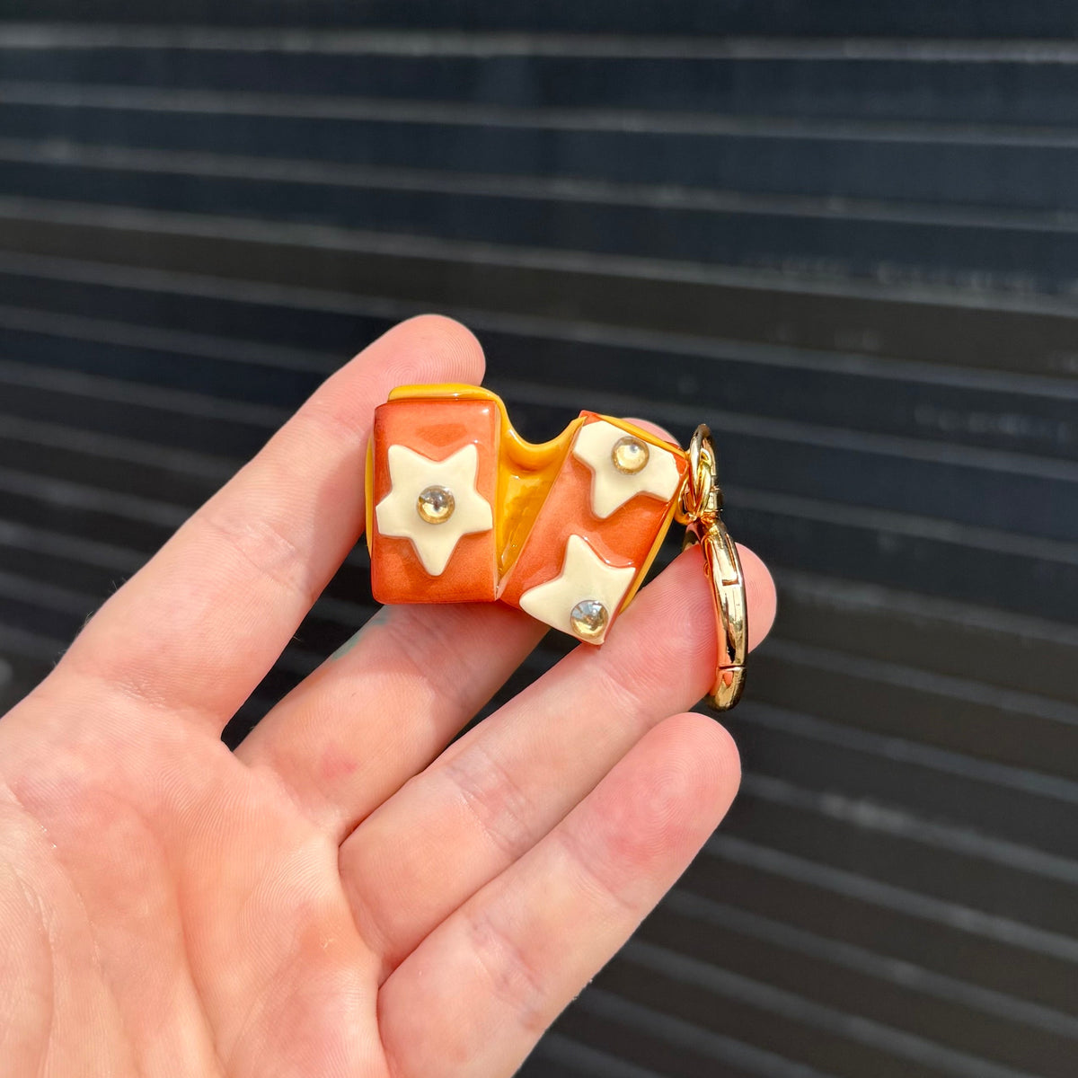 Starry Grilled Cheese Keychain