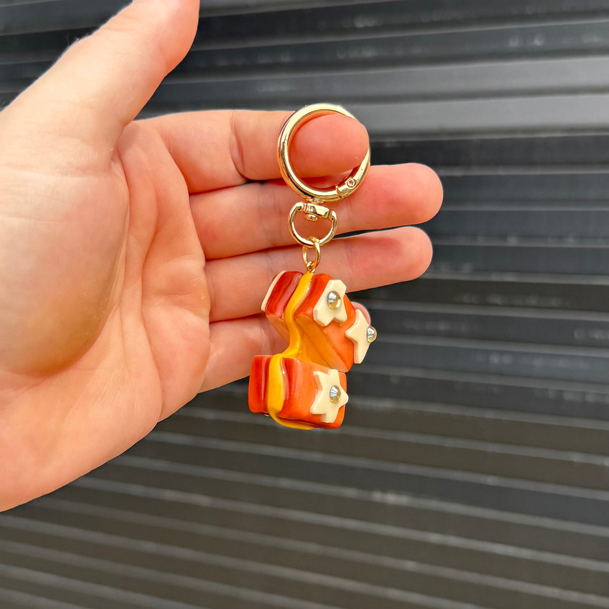 Starry Grilled Cheese Keychain