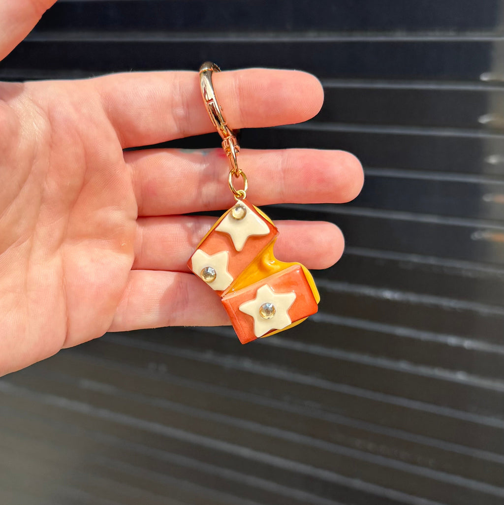 Starry Grilled Cheese Keychain