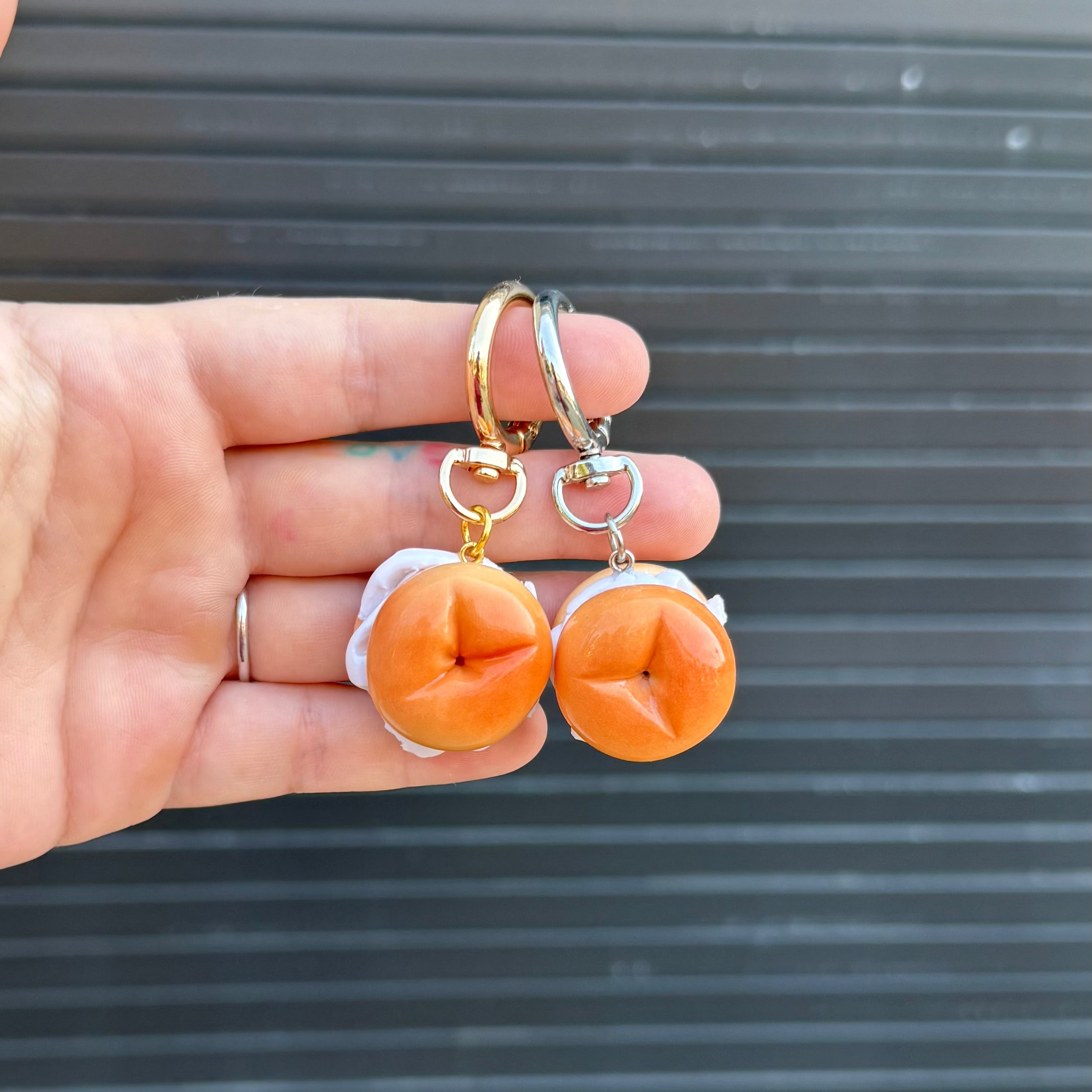 bagel keychains 