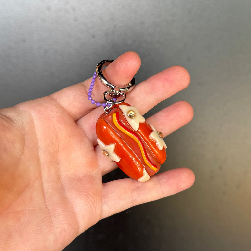 Starry Hotdog Keychain