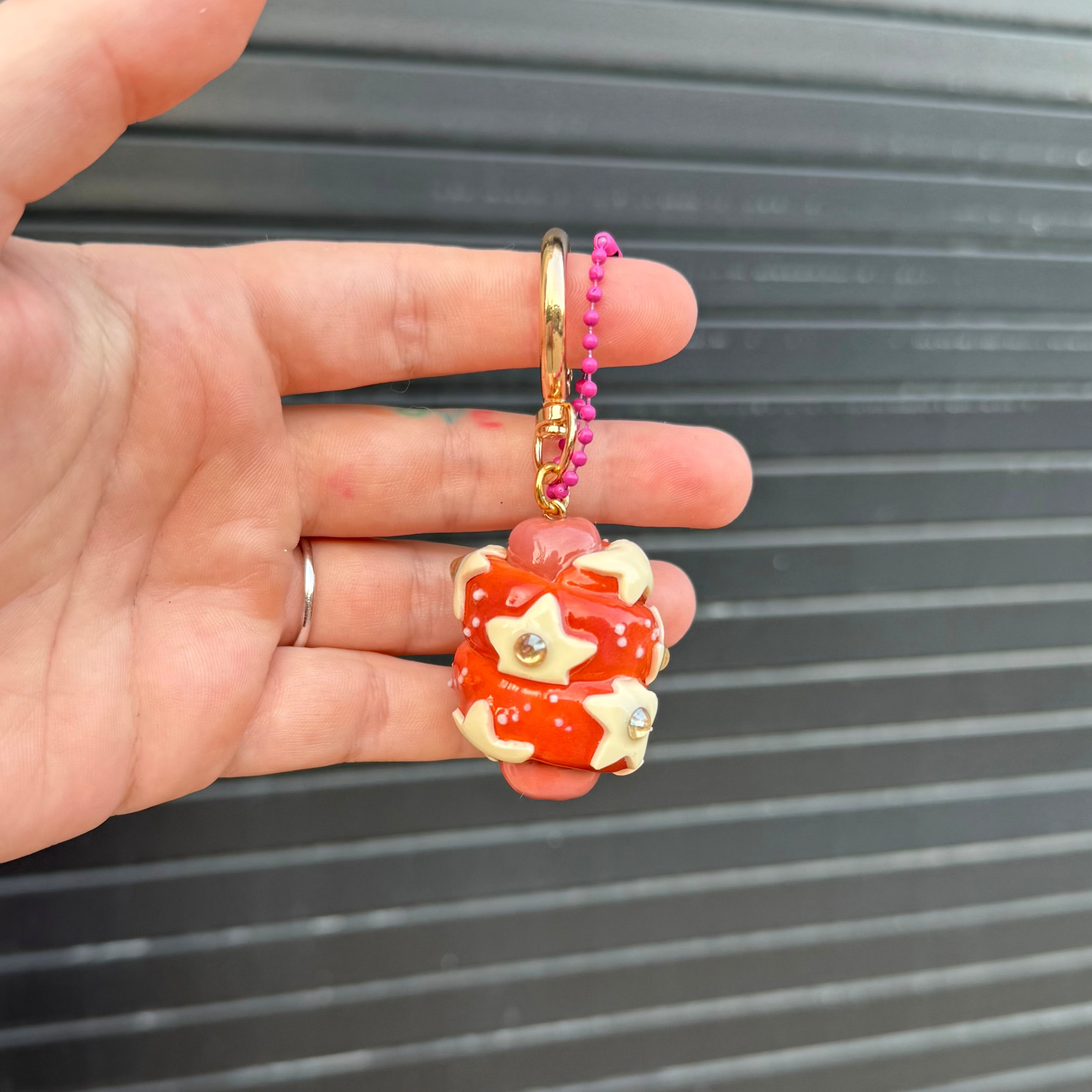 Starry Pretzel Dog Keychain